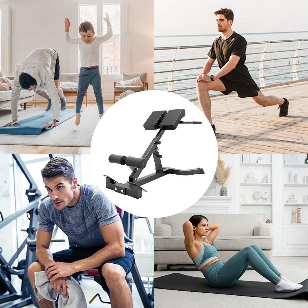 Fold Roman Chair Back Extension Bench Adjustable Angle Abdominal Exercise