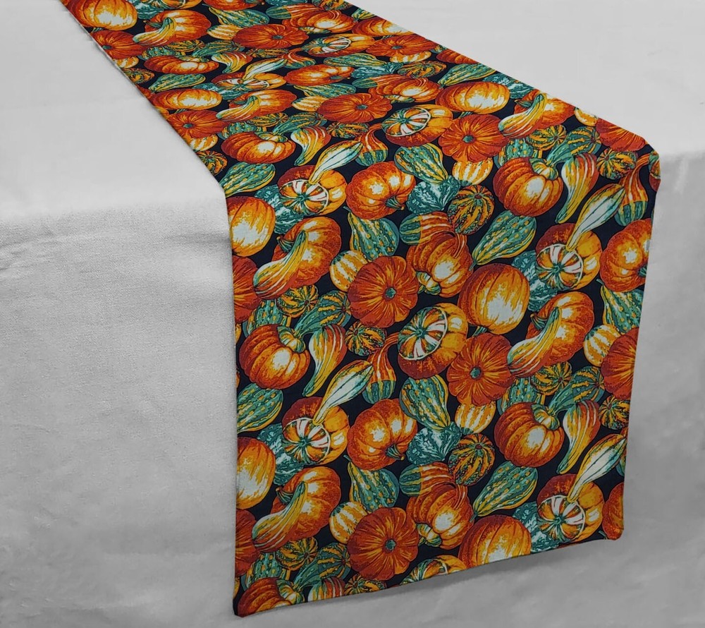 Pumpkins & Gourds Table Runner (2 Patterns Available)