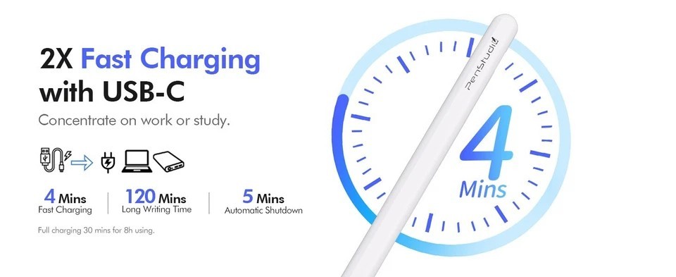 New iPad Pencil for iPad/iPad Air/iPad Mini/iPad Pro | Multi-Shortcuts | PS1 Pro