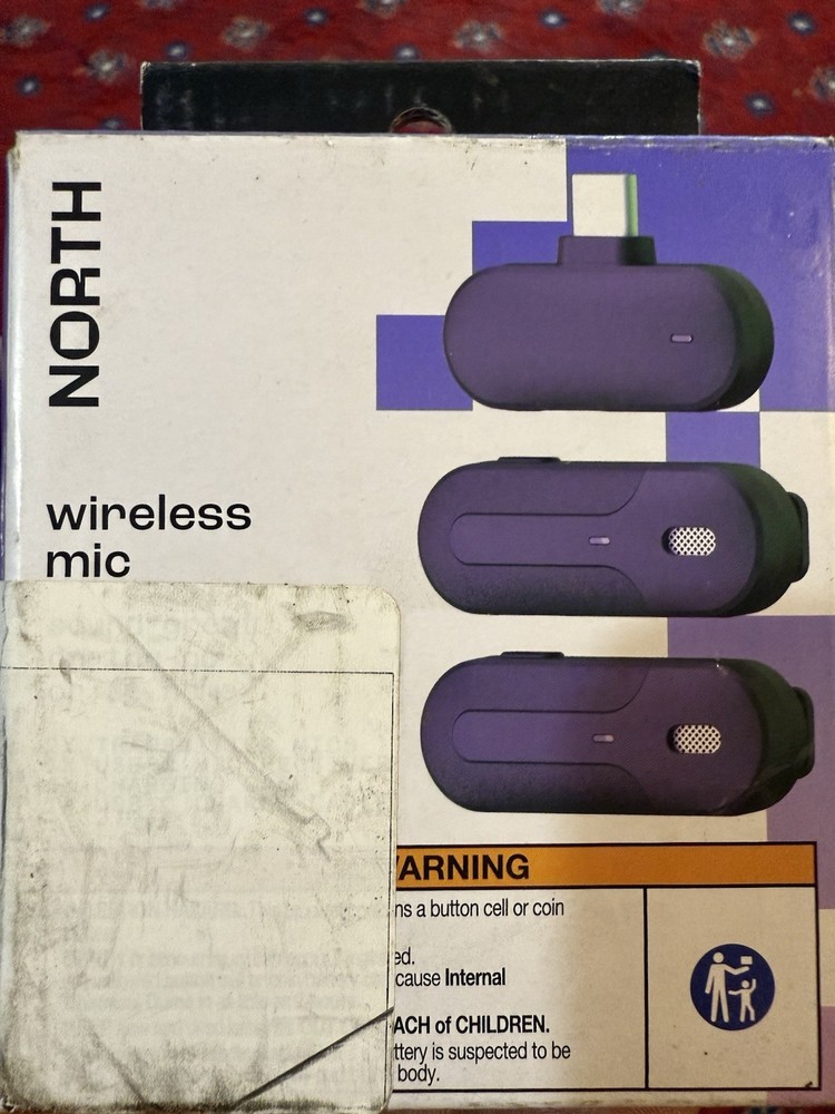 NORTH Wireless Microphone with Charger (USB-C) New