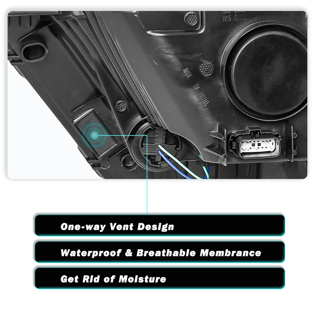 Headlight Assembly for 2015-2018 Edge Projector Halogen Right Passenger Side