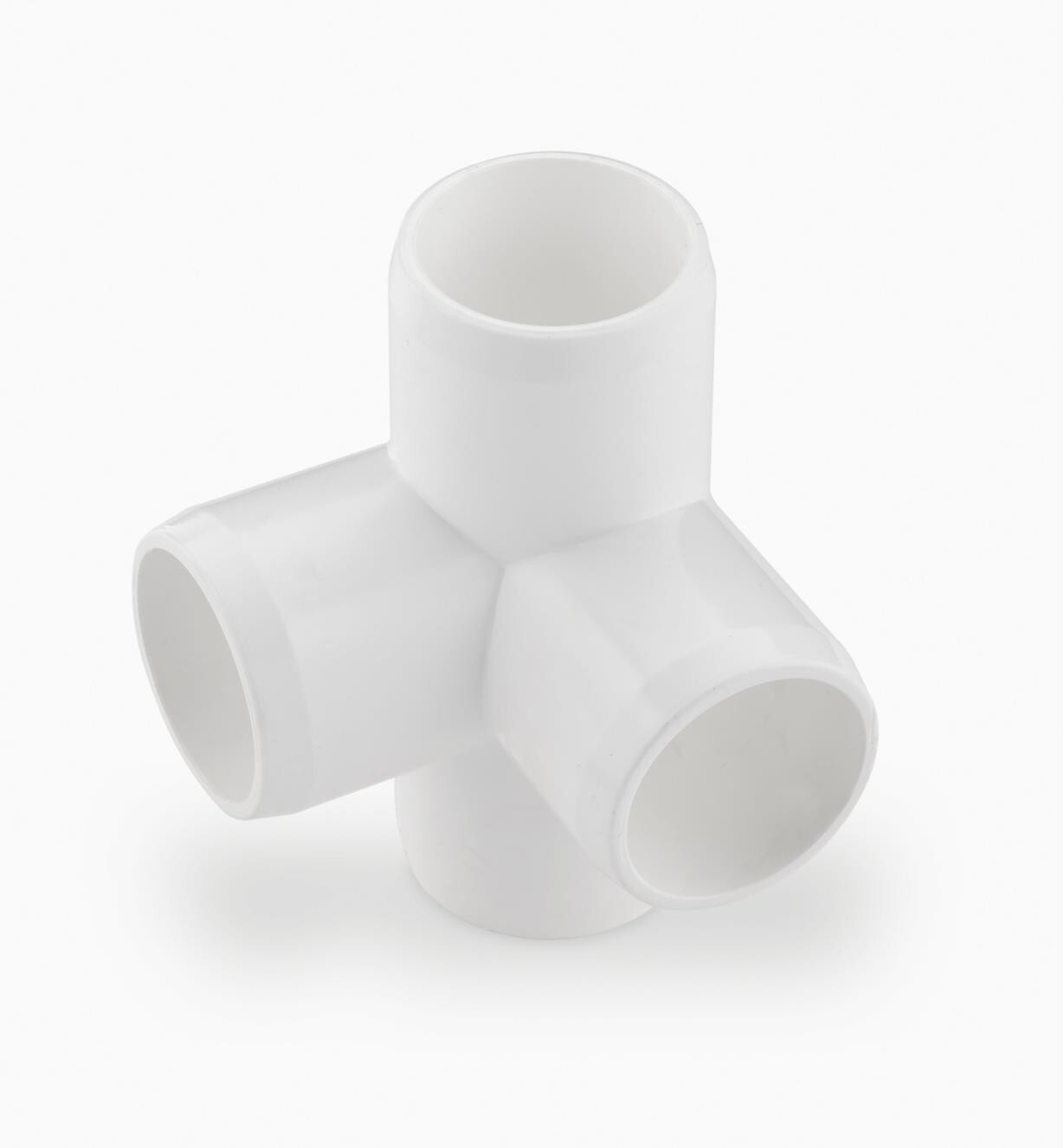 1-1/4" Furniture Grade 4-Way Side Outlet Tee PVC Fitting - 24 Pack