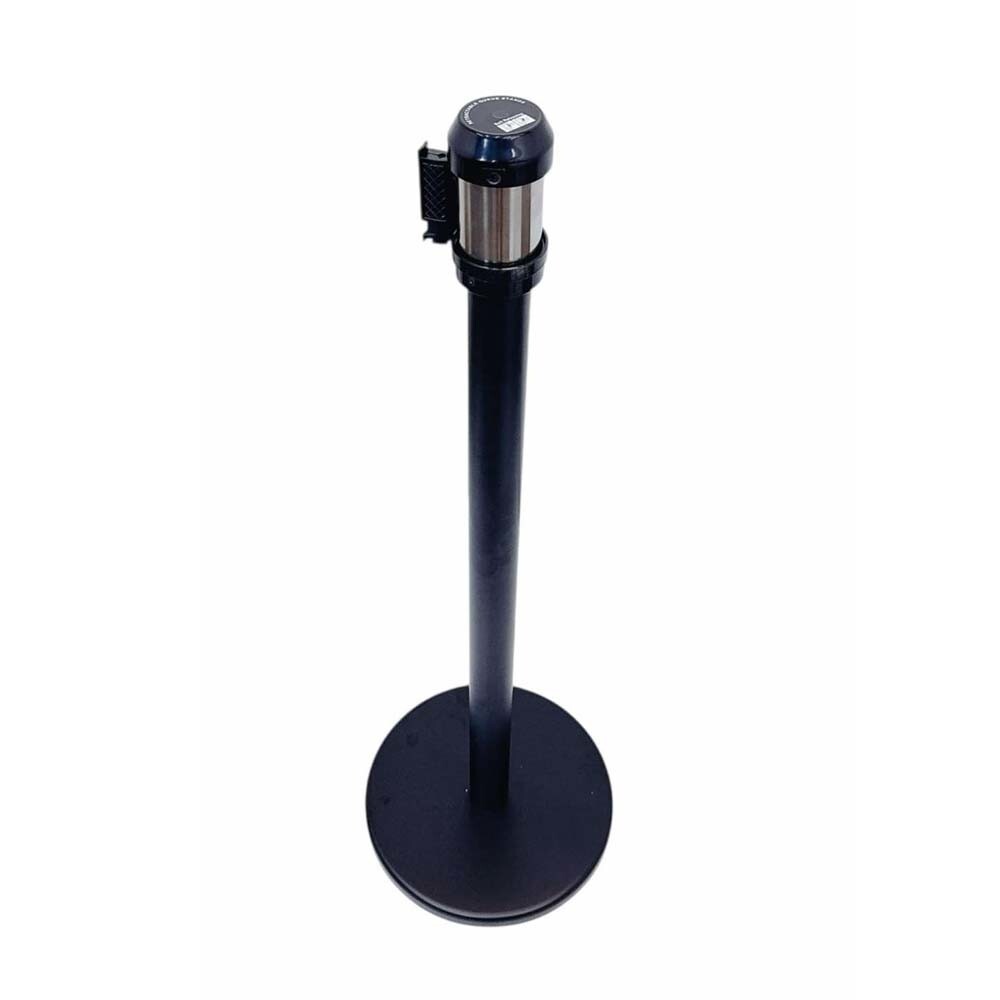 39" Tall Stanchion Queue Post, 75" L Retractable Belt Stanchion Post Queue Pole