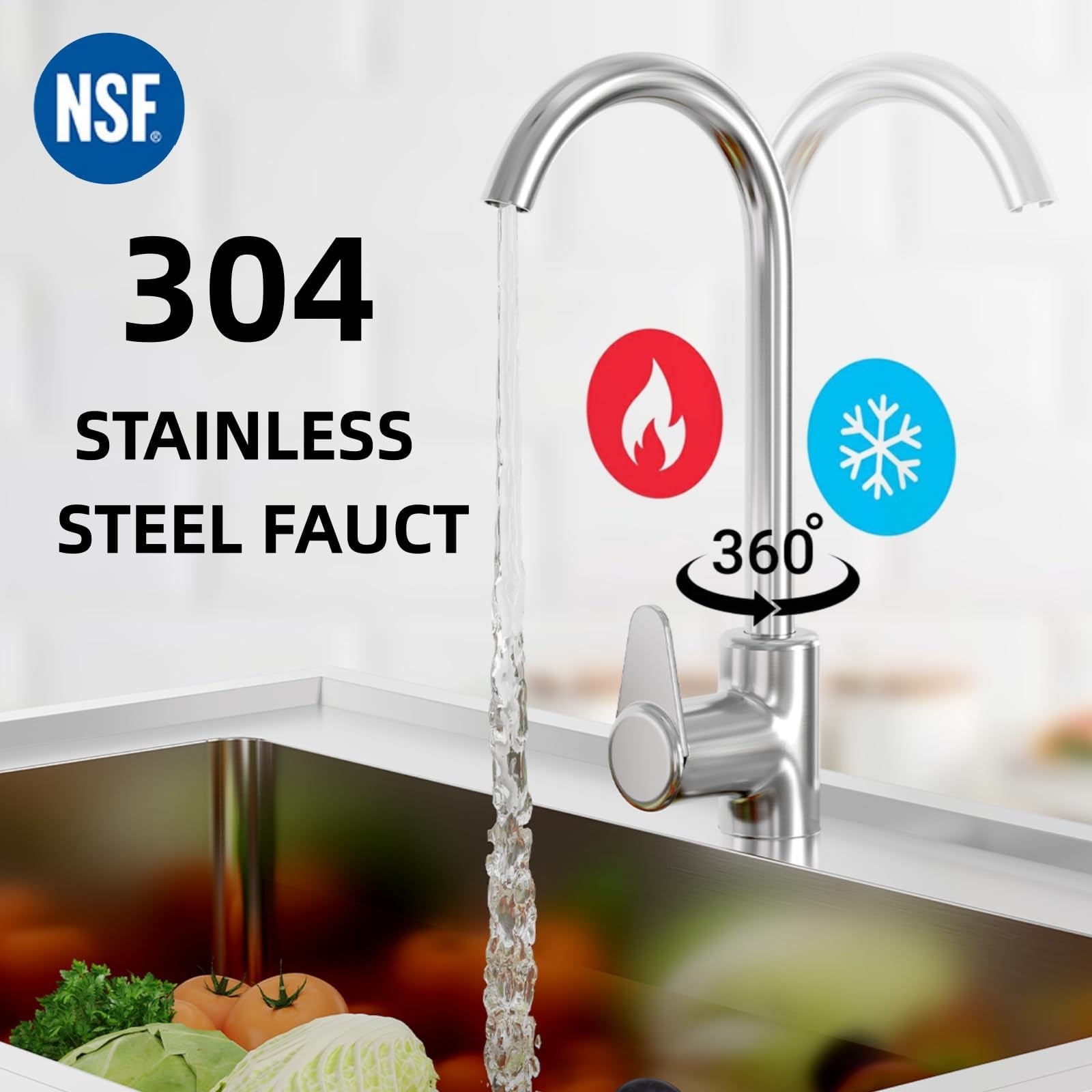 Stainless Steel Commercial Sink Utility Sink 1 Compartment Kitchen w/Prep Table