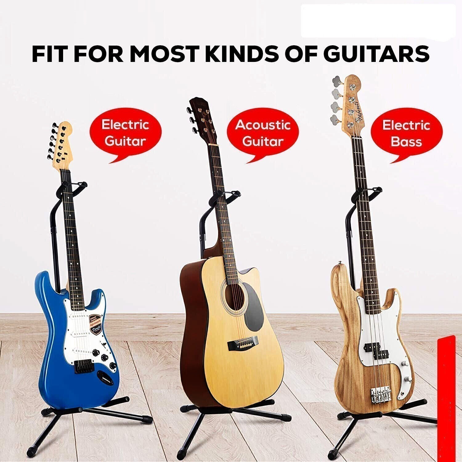 Floor Tripod Guitar Steel Stand Floor Tripod Guitar Stand Folding Vertical Gift