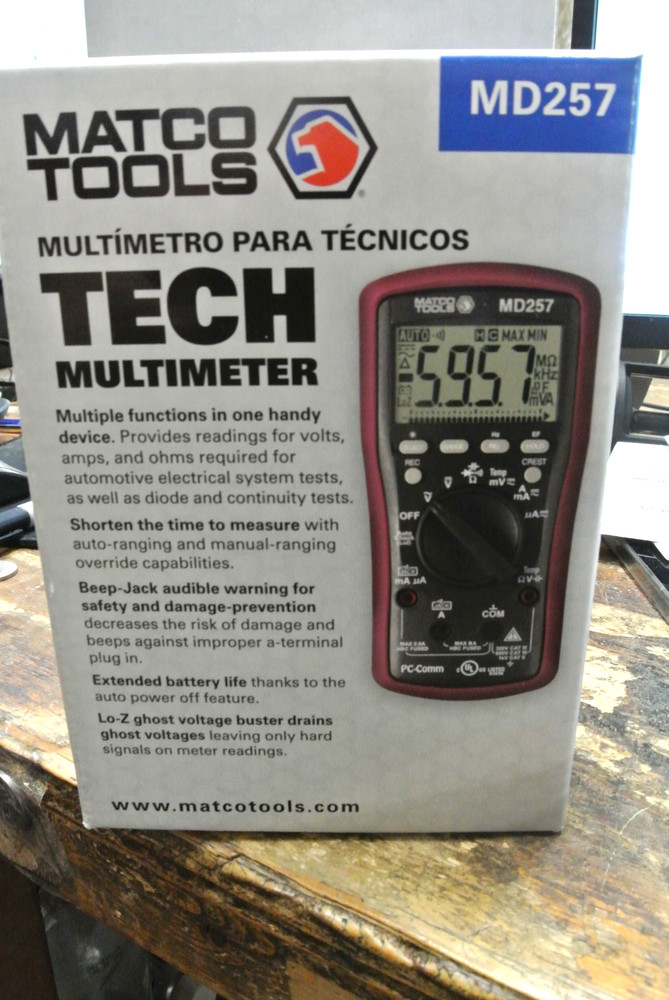 Matco Tools Digital Tech Multimeter New in Box MD257