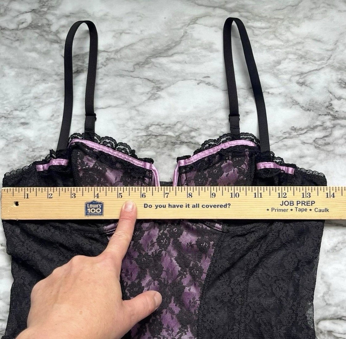 Victoria’s Secret Lace Babydoll Bustier Whimsey Goth Fairy Goth Black Purple 34B