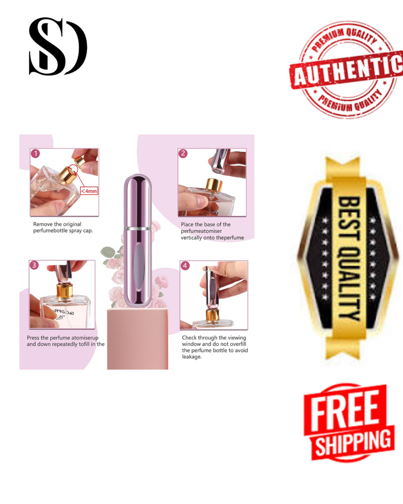 4Pcs Mini Refillable Perfume Atomizer, Travel Spray Bottle, for Cologne & Pocket