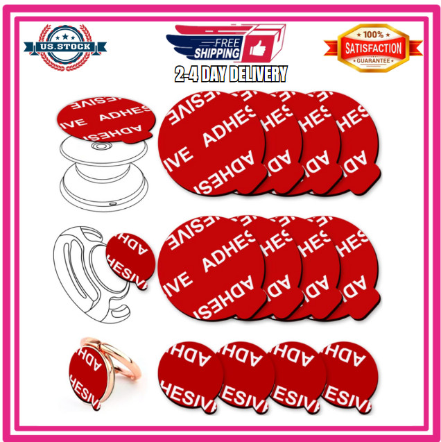 8 Pack Sticky Adhesive Compatible with Socket Base,Double-Sided Replacement Tape