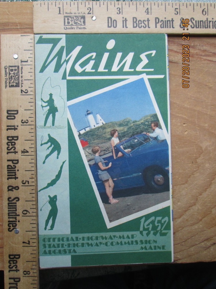 Maine official highway map 1952