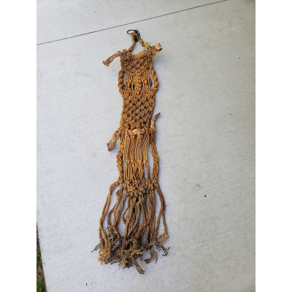 Vintage Macrame Owl