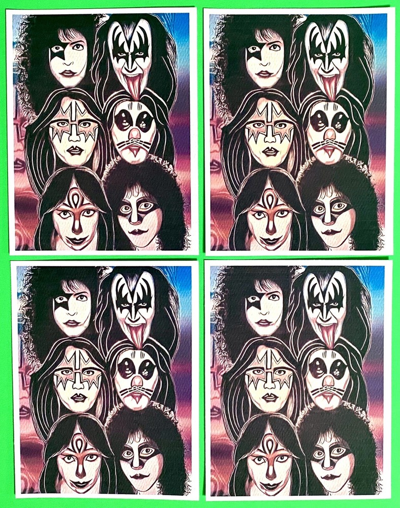 KISS 4 Pack of 4.25”x 5.50” Postcards