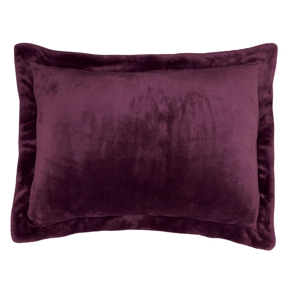 BrylaneHome BH Studio Microfleece Sham - King, Eggplant