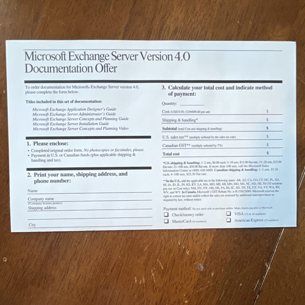 Microsoft Exchange Server 4.0 CD-ROM Standard License 5 CAL Windows NT Mac