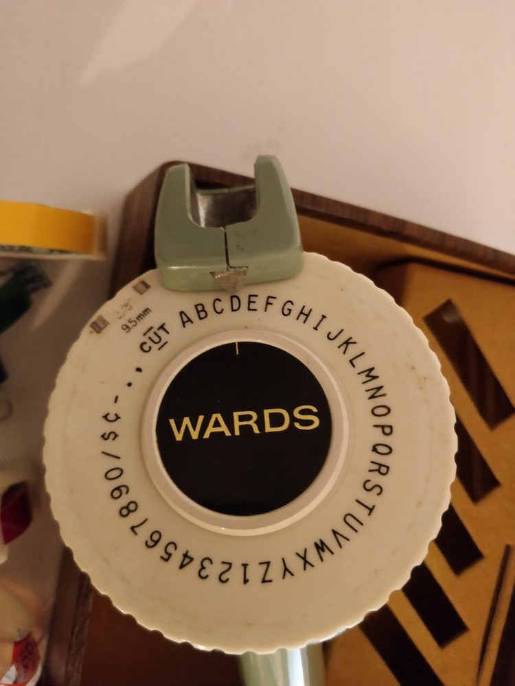 Montgomery Ward 3/8" Label Maker, Case, and Extra Tape