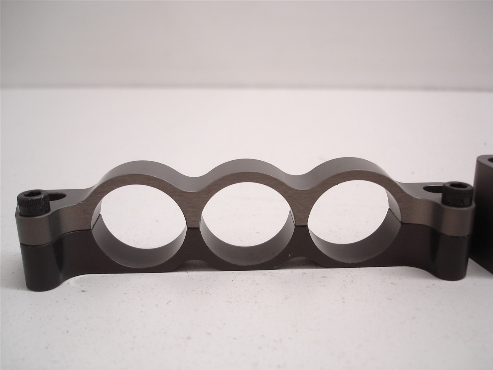 6 NASCAR BILLET ALUMINUM TRIPLE 1" BRAIDED LINE / HARD OIL LINE BRACKETS MOUNTS