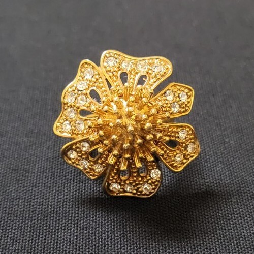 J Crew Brass Crystal Ring