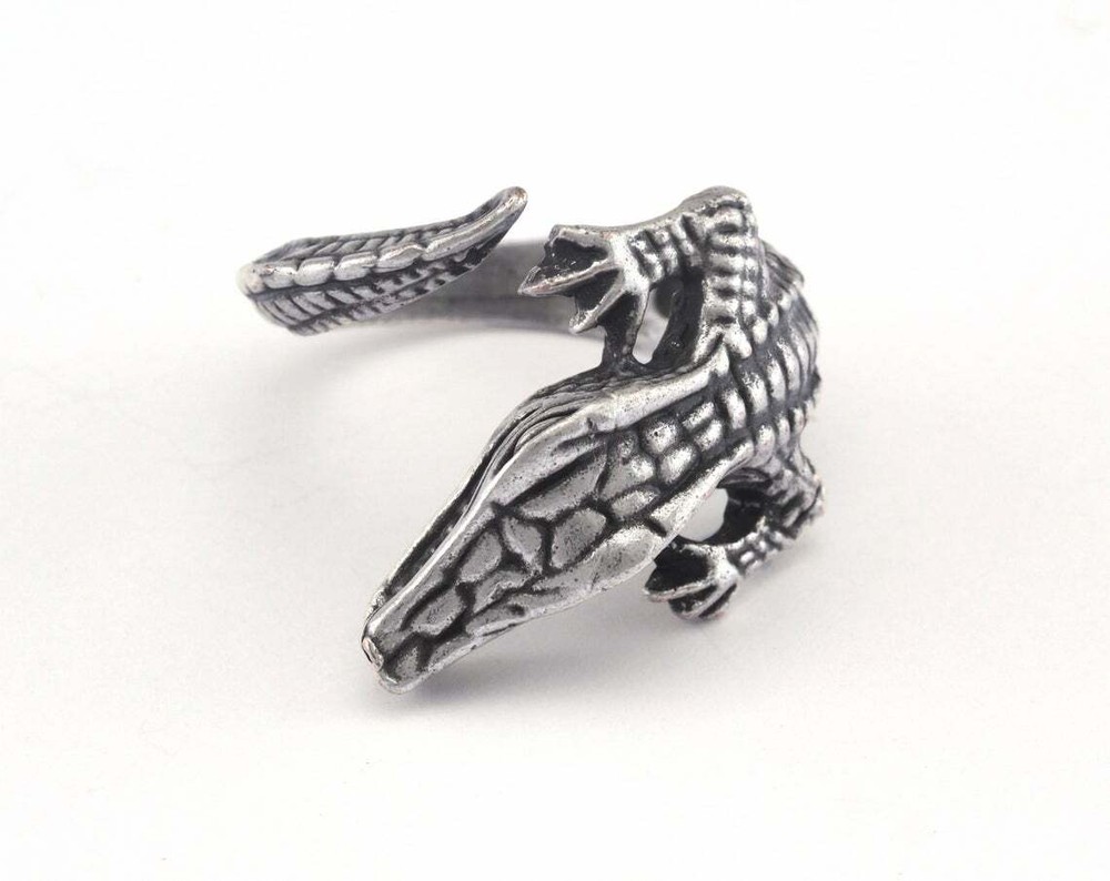 Ring Adjustable Antique Silver Plated Brass Animal Ring