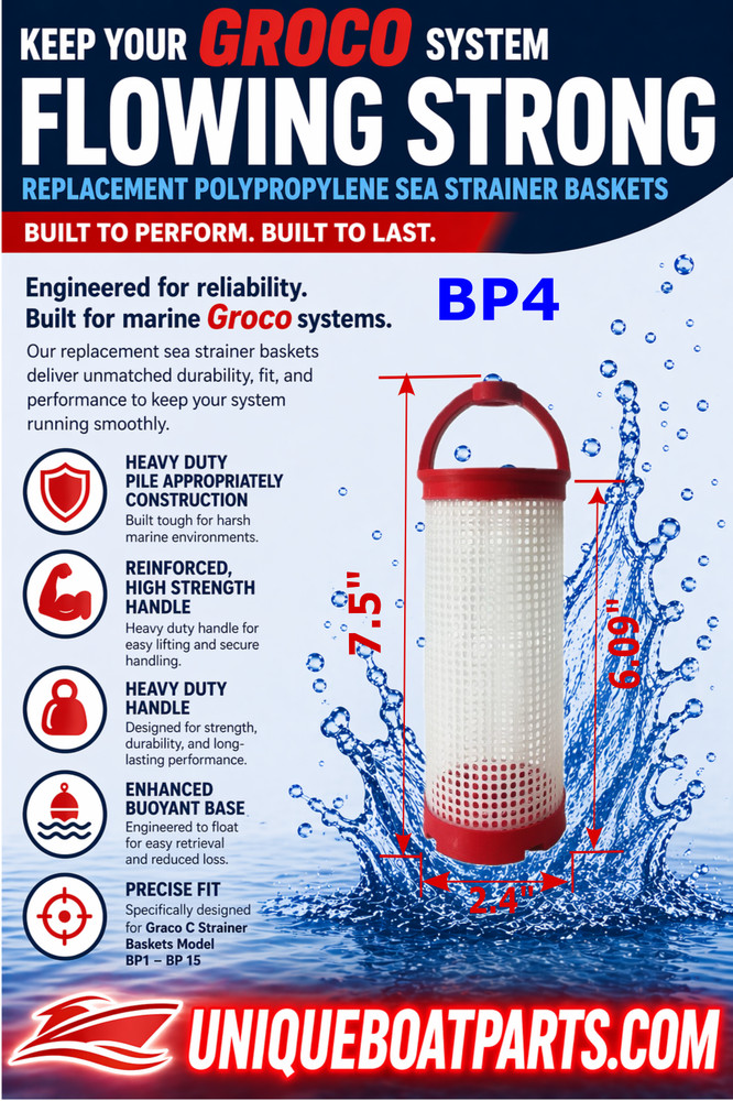 Sea Strainer Basket Replacement for Groco BP4