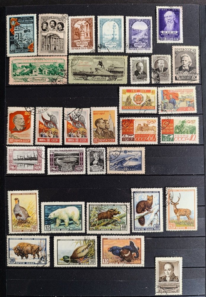 RUSSIA USRR 1957: 69 NEW MNH-MH -USED STAMPS