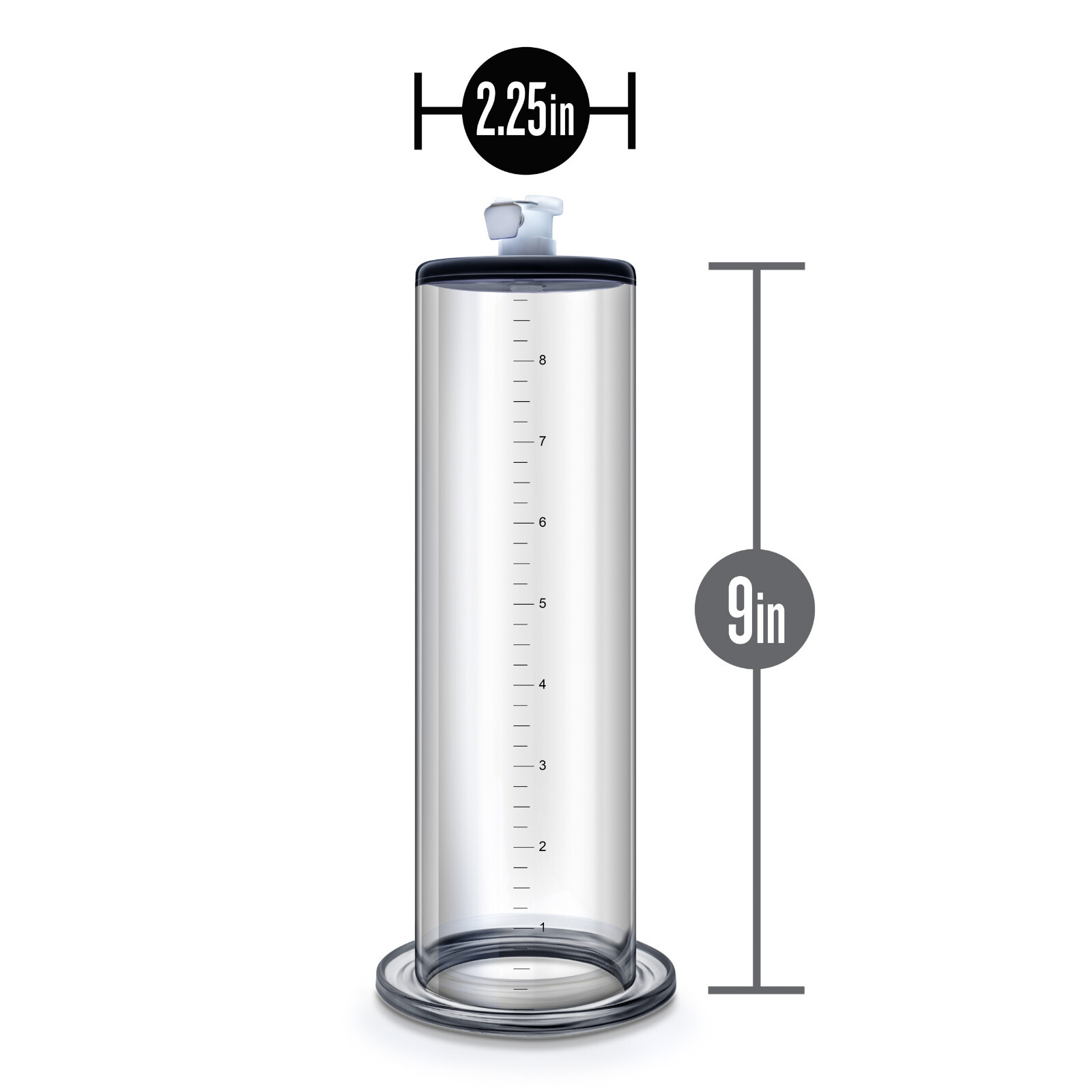 Eden Acrylic Penis Pump Cylinder, 2.5" W x 9" L - Accessory Upgrade