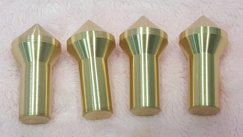 Gunsmith Tools - 4 Brass Muzzle Laps - Rifle Or Pistol Crowning+Lapping Compound