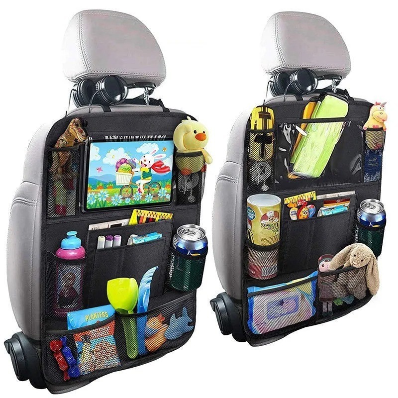 Universal Car Seat Back Organizer With Touch Screen Tablet Holder Car Multiuse