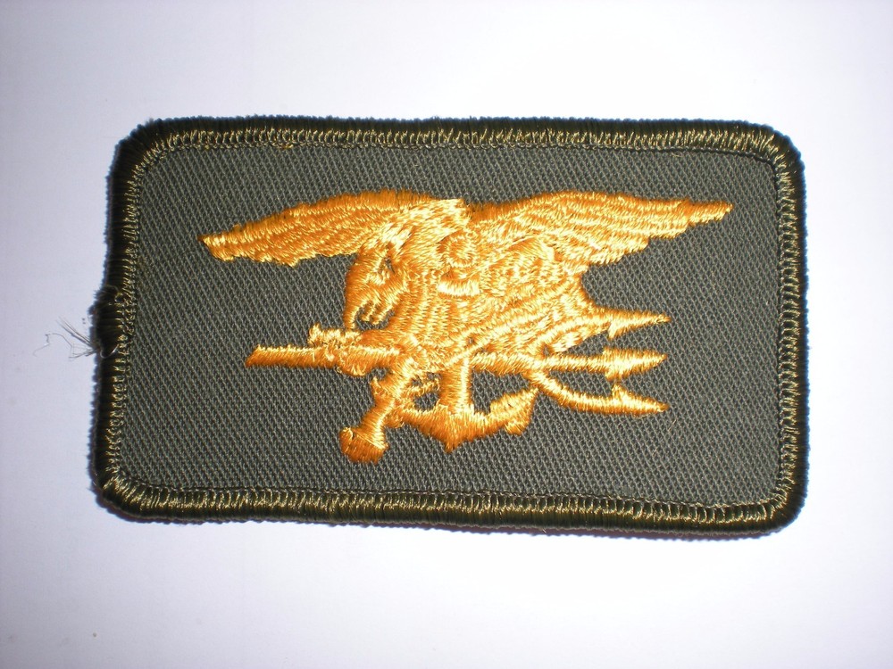 US NAVY SPECIAL WARFARE SEAL TEAM TRIDENT PATCH - GOLD