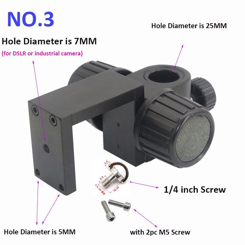 Fine adjustment Bracket Lens Holder Stand For Microscope Camera 25/32/50/76mm