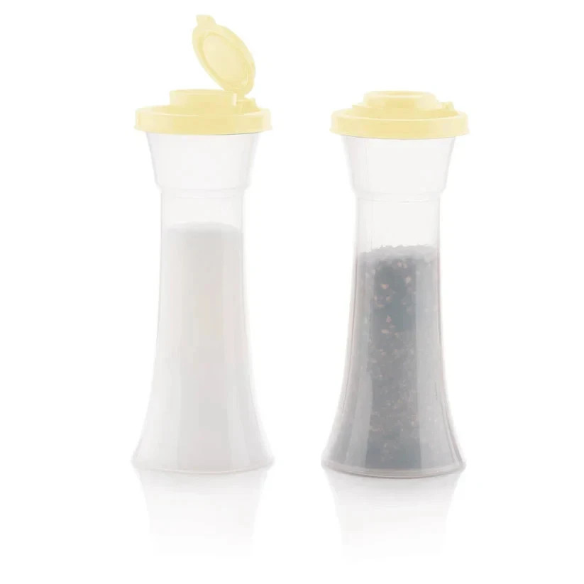 Tupperware Large Hourglass Salt & Pepper Shaker Set New