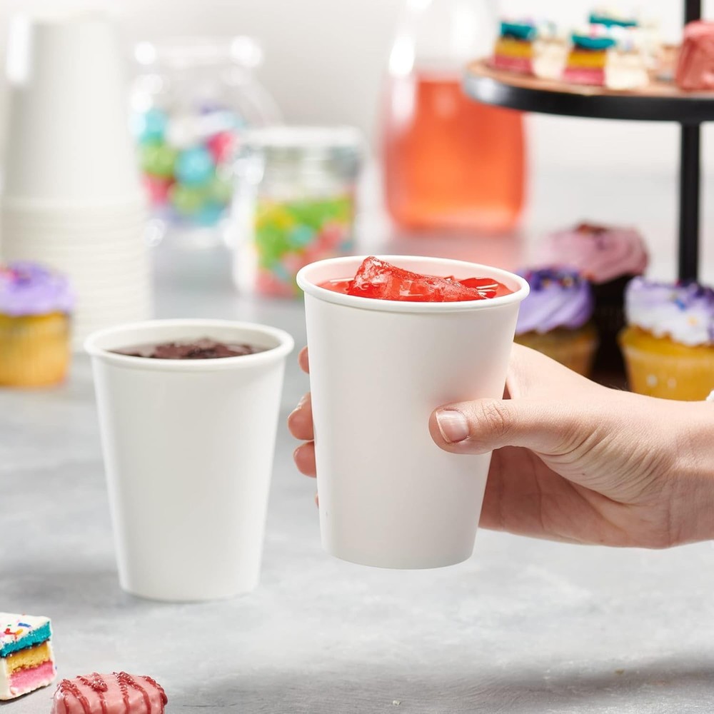 White Paper Cups for Hot Drinks - 12 oz, 300 Count