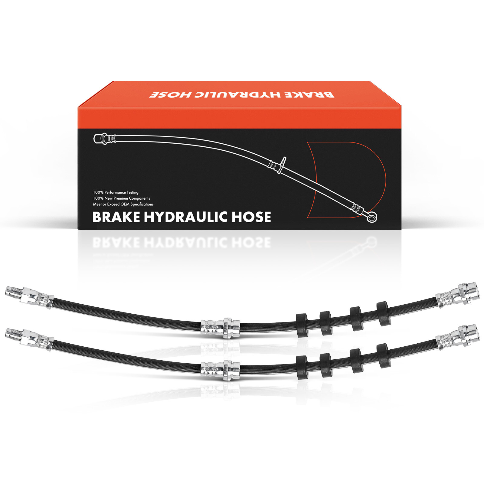 2Pcs Front Side Brake Hydraulic Hose for Ford Escape 08-12 Mazda Tribute Mercury