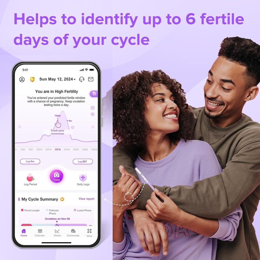 Premom Quantitative Ovulation Test Strips, Ovulation Predictor Kit with Smart...