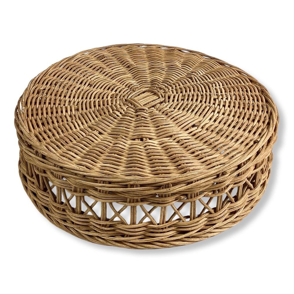Threshold™ - Round Multi Weave Rattan Tray 191908748023