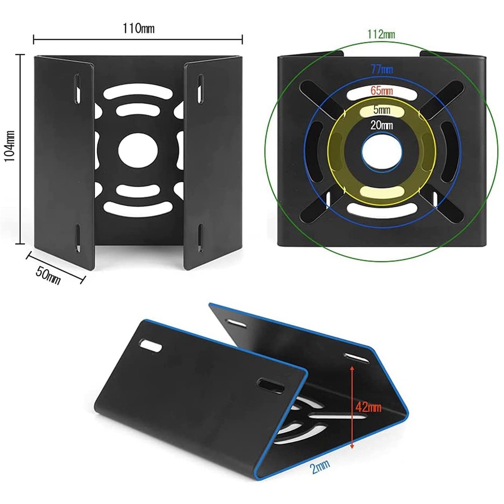 Universal Vertical Pole Mount Adapter Bracket for CCTV Security Camera 2 PACK