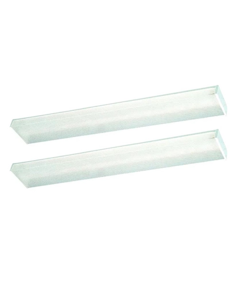 2PACK-49"w Prismatic Wraparound 1-Light Integrated LED Lightstrip Ceiling Light-