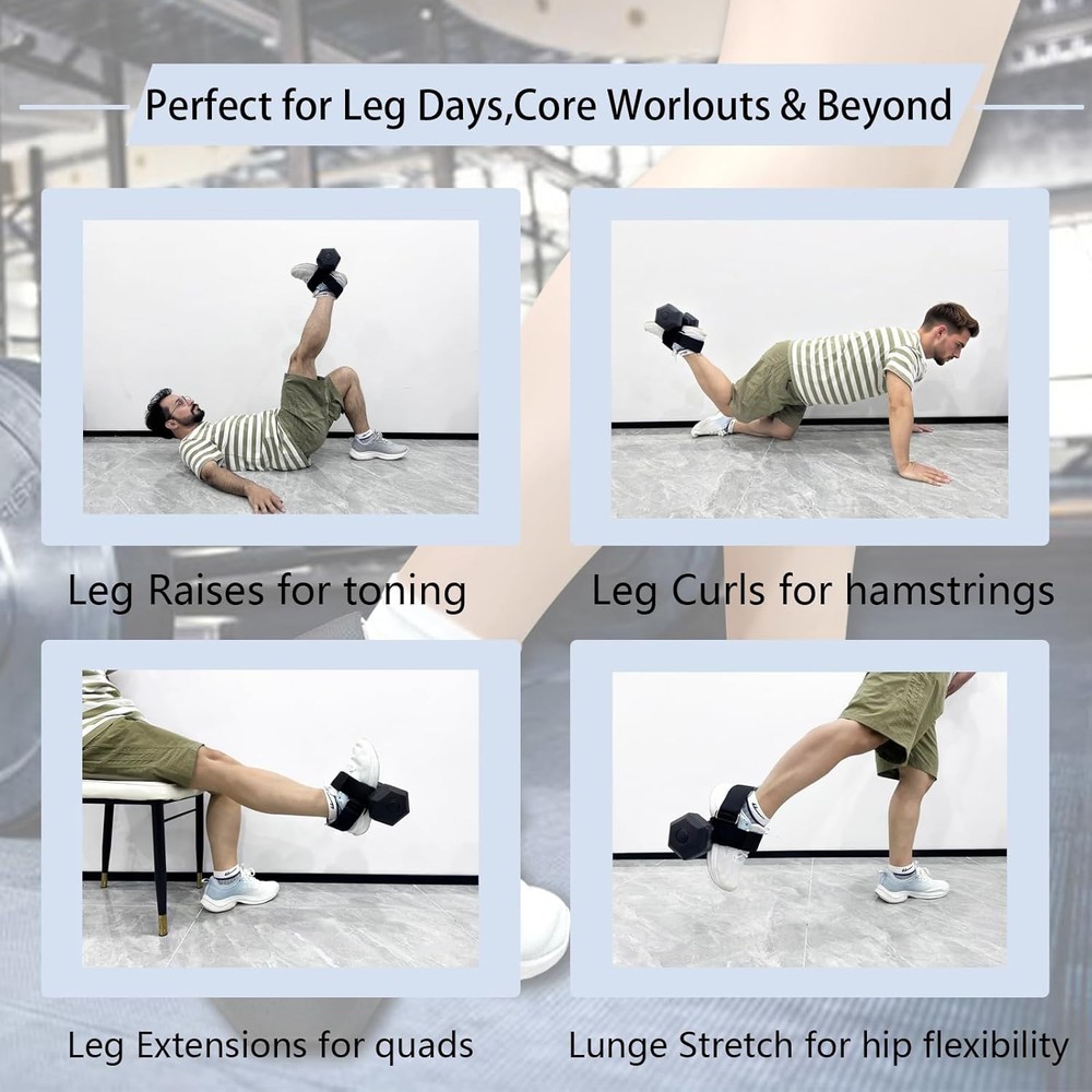 Dumbbell Foot Attachment, Ankle Strap for Dumbbell, Hamstring Curl, Foot Weights