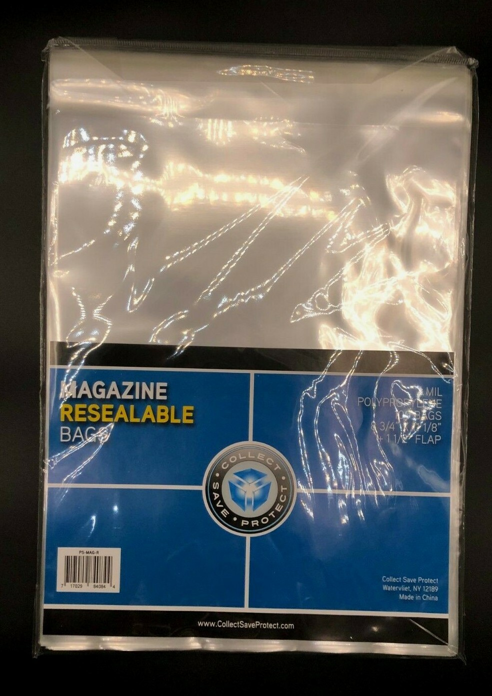 100 Sleeves Magazine Plastic Resealable Storage Bags 8 3/4" x 11 1/8" Acid Free