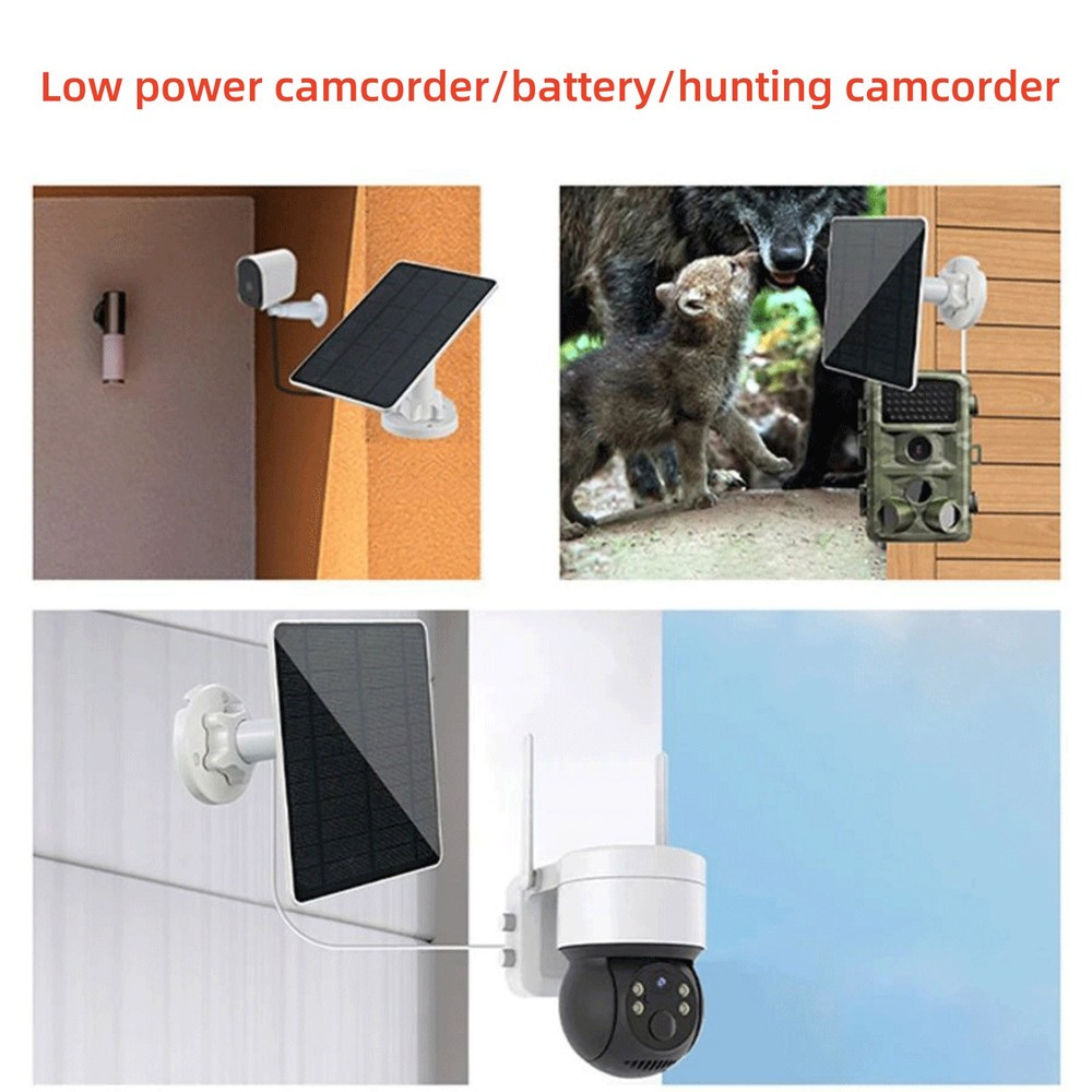 Designed-3-In-1 Solar Panel for Ring Spotlight Security Cam Battery Charger