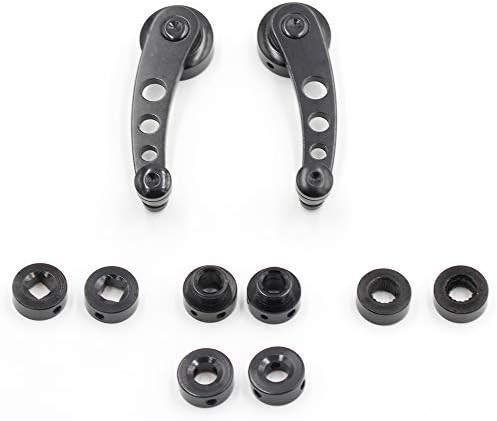 Car Window Handle, Universal Fit, Black, 2pc