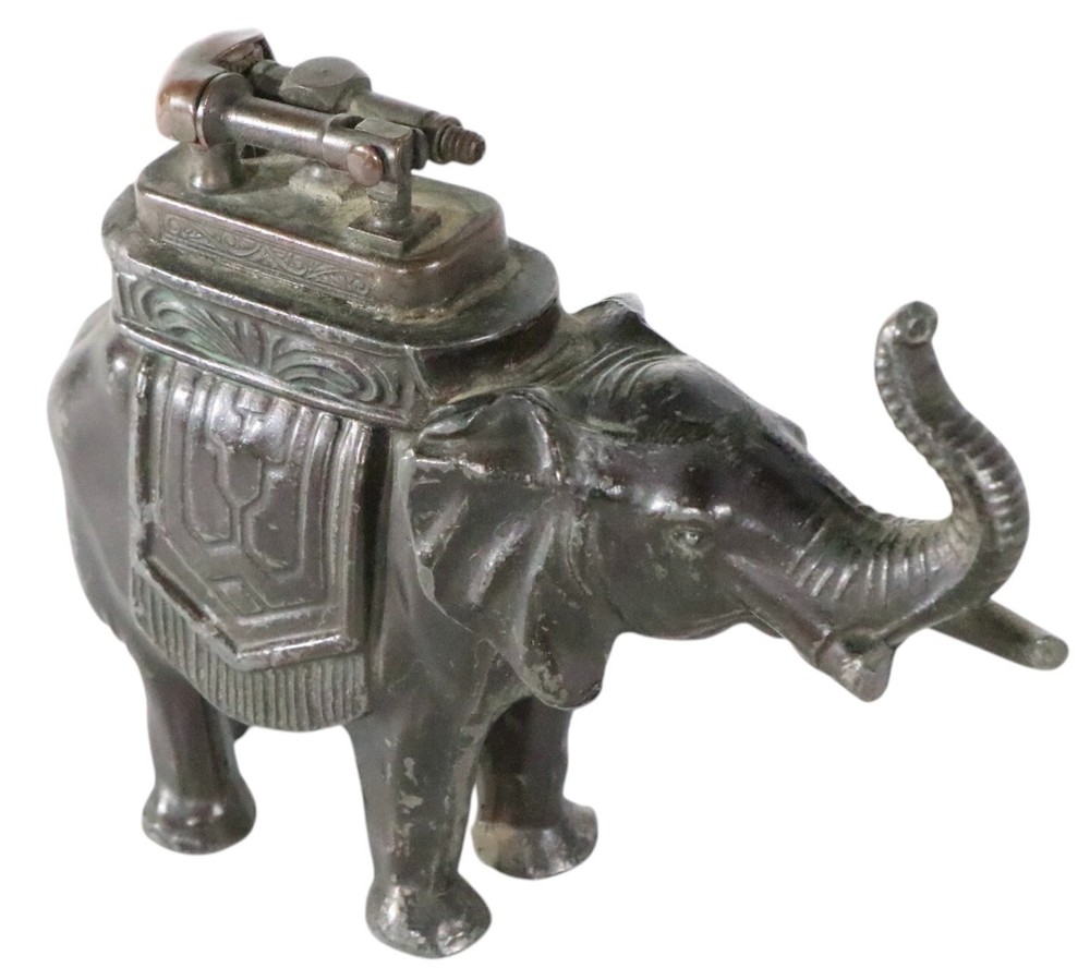 Ronson Elephant Cigarette Lighter as is