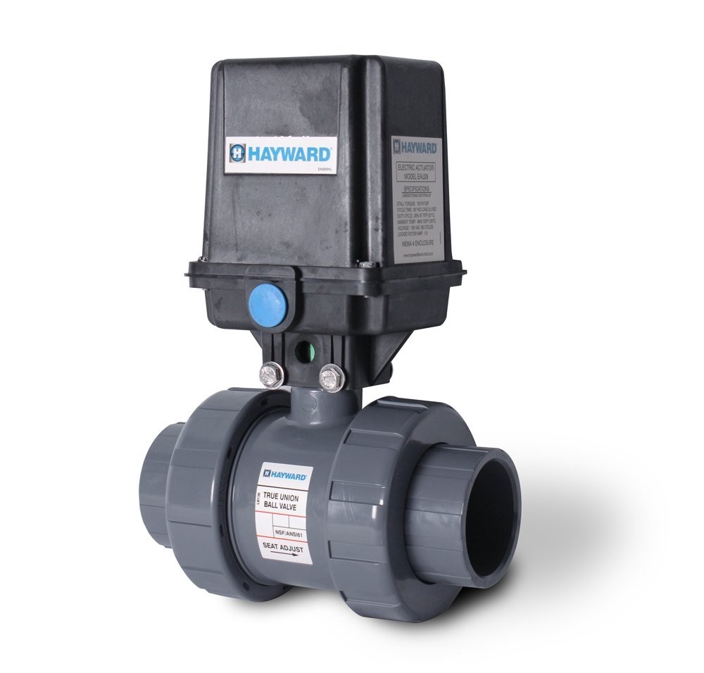 Hayward EAUTB105STV True Union Ball Valve, Automated, Socket/Threaded End, 1/2"