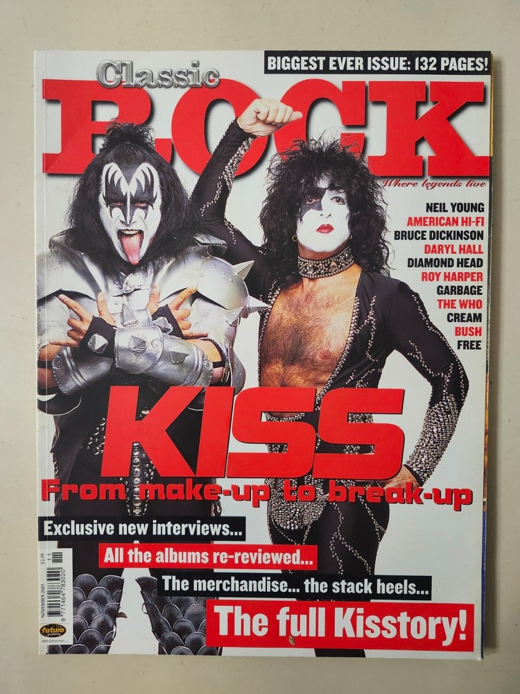 KISS RARE Classic Rock Magazine November 2001 Interviews Albums KISStory Merch