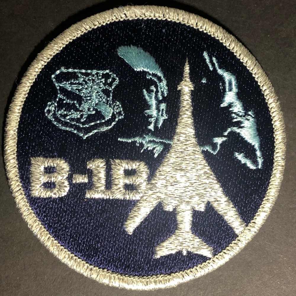 Vintage B-1B Bomber (Rockwell) Embroidered Patch - Glitter Thread