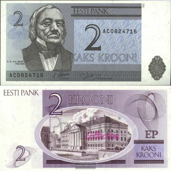 Estonia 70a uncirculated 1992 2 Krooni