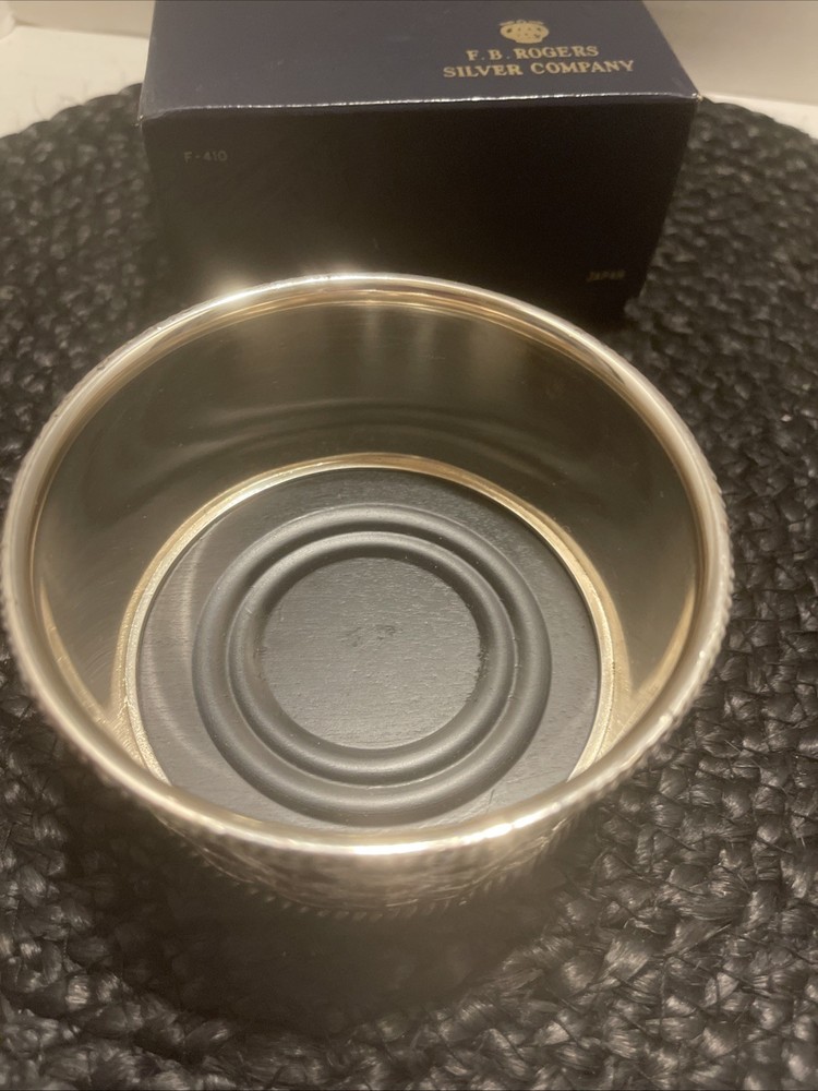 Vtg F.B. Rogers Silver Plated Wine/champagne Bottle Coaster, In Box, Japan