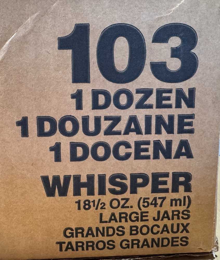 New Dozen Large Libby Whisper Jars - Great For Crafts