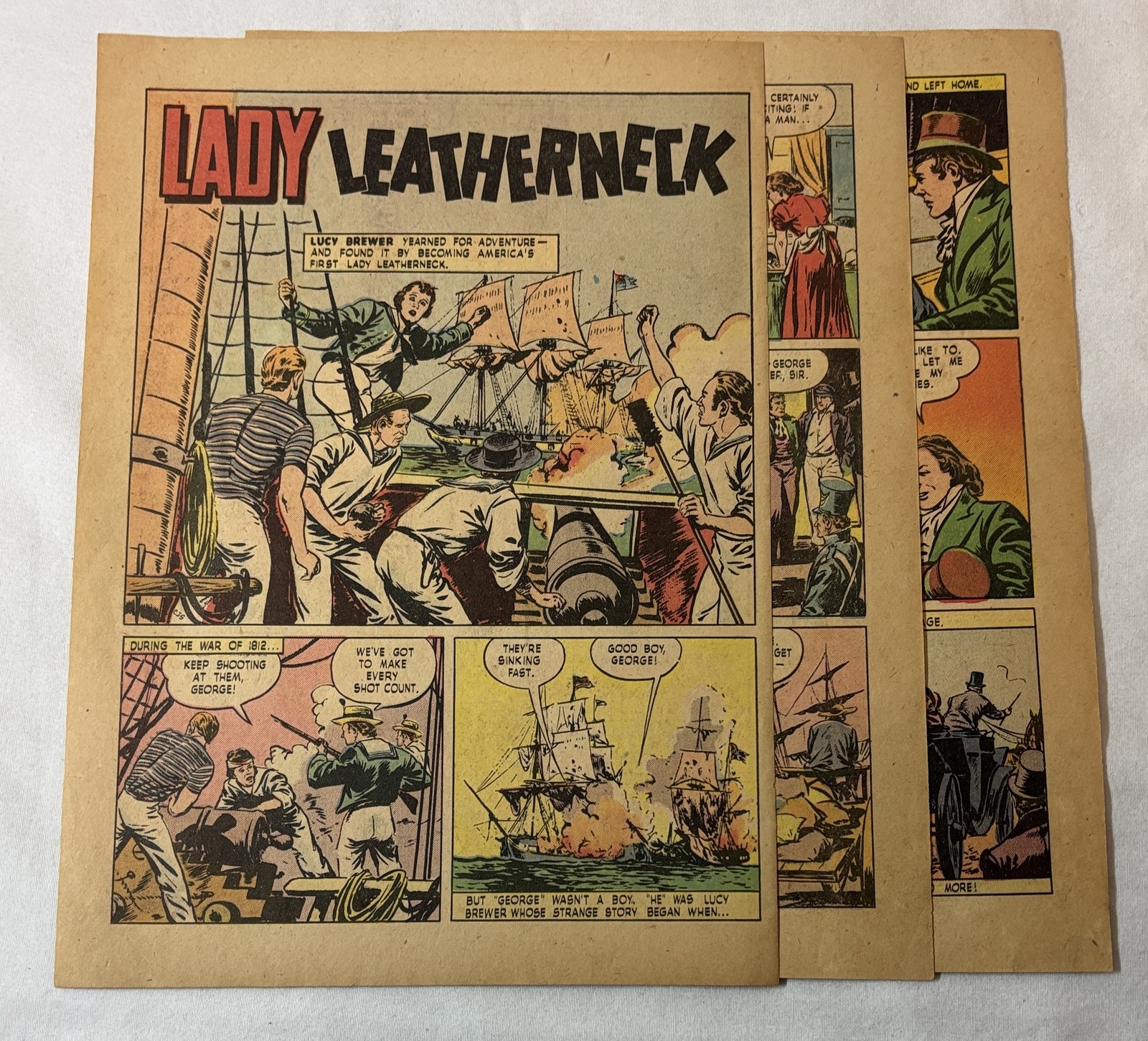 1947 four page cartoon story ~ LUCY BREWER, LADY LEATHERNECK ~ US Marines