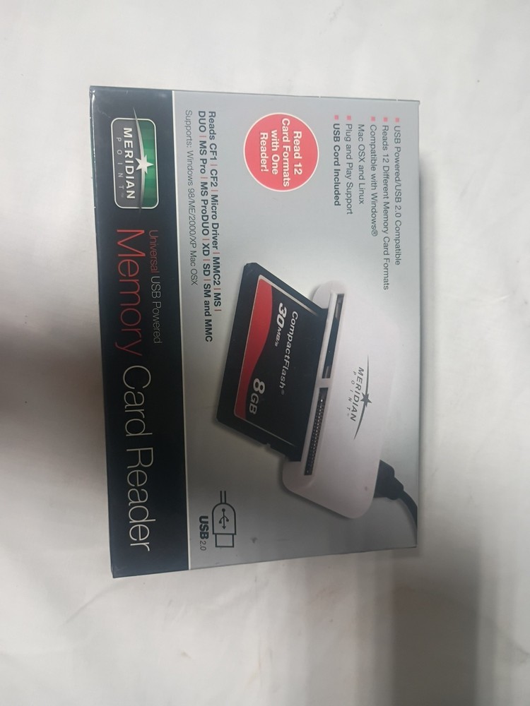 USB memory card reader 2.0 READS 11 DIFFERENT MEMORY FORMATS does not read SM