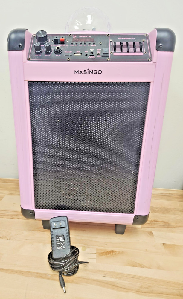 Portable Karaoke Microphone Machine Speaker Disco Ball Bluetooth Singing System